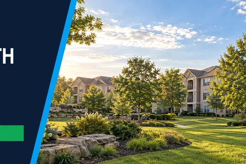 Illustrative banner: garden-style apartment community representing Western Wealth Capital's Tennessee acquisitions - not a photograph of the actual properties
